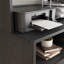 Table de chevet avec station de charge, table de chevet haute de 55 po avec armoire de rangement et tablettes réglables-592118322
