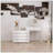 Extended Desktop 10 Drawers Chest Of Drawer Without Handle White Color Vanity