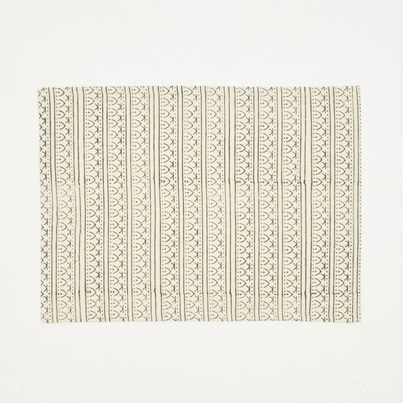 Cotton Twill, Charcoal, 13" x 18", Striped