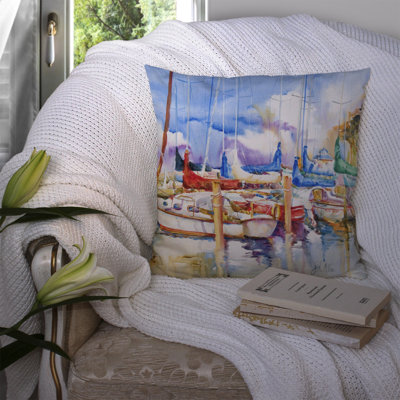 Coussin décoratif intérieur/extérieur à voiliers