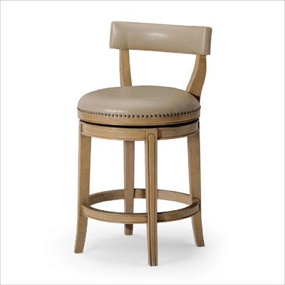 Maven Lane Alexander Stool with Faux Leather Upholstery