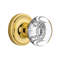 Classic Rosette with Round Clear Crystal Door Knob-42097745-42097740
