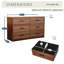 Commode 6 tiroirs avec grands tiroirs en tissu-718789443