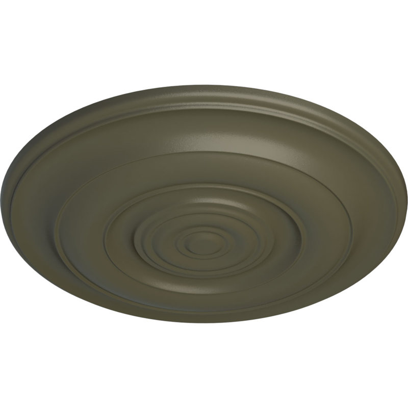 Médaillon de plafond Endobeat Niobe, DO 18 po x P 1 1/2 po (convient aux auvents jusqu'à 8 5/8 po), finition hamamélis peinte à la main