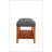 Charla Gray Fabric & Oak Finish Bench
