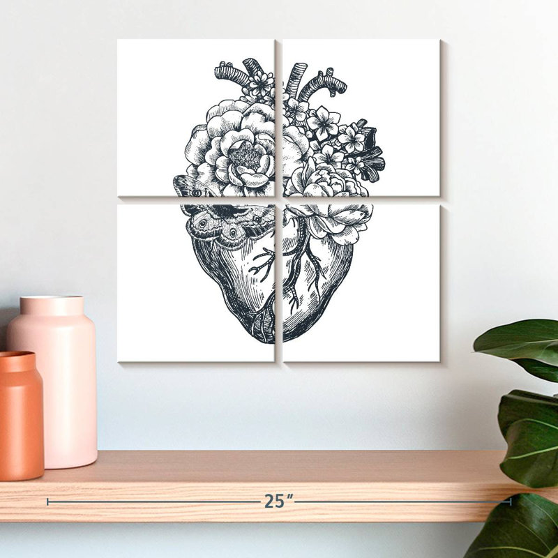 Anatomie du cœur Harnek, H 18 po x l 18 po