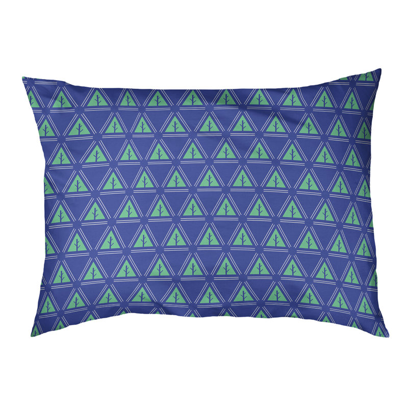 Coussin d'extérieur Chenoweth, Moyen (l 40 po x P 6,5 po x H 30 po), Bleu / vert