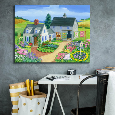  'Quilt Barn' by Geraldine Aikman Canvas Wall Art, 34" x 26"