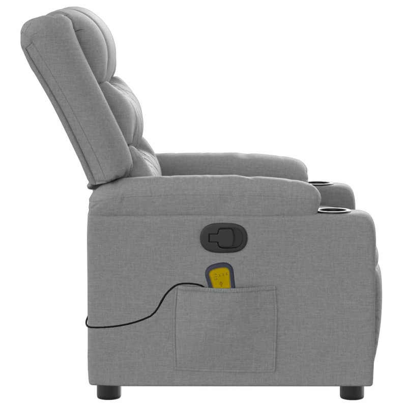  Fauteuil de massage inclinable gris clair, Gris clair