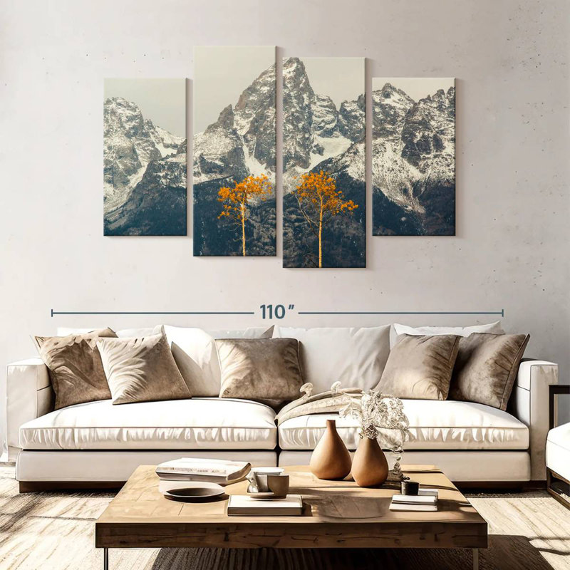 Alvord Grand Teton Frost Flora, H 54 po x l 84 po