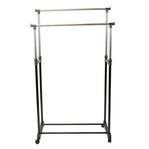 Fairbanks 32" Double Tier Adjustable Height Rolling Garment Rack