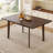 Rustic Farmhouse Rectangular Dining Table with Solid Wood Frame (60", Walnut)-1718405696