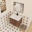 Meuble-lavabo mural 24 po avec lavabo, portes à fermeture en douceur et rangement spacieux pour une conception moderne et peu encombrante