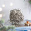 D4.5, feuille glacée et boule de brindilles, ensemble de 4 ornements d'arbre de Noël scintillants pour décorations festives