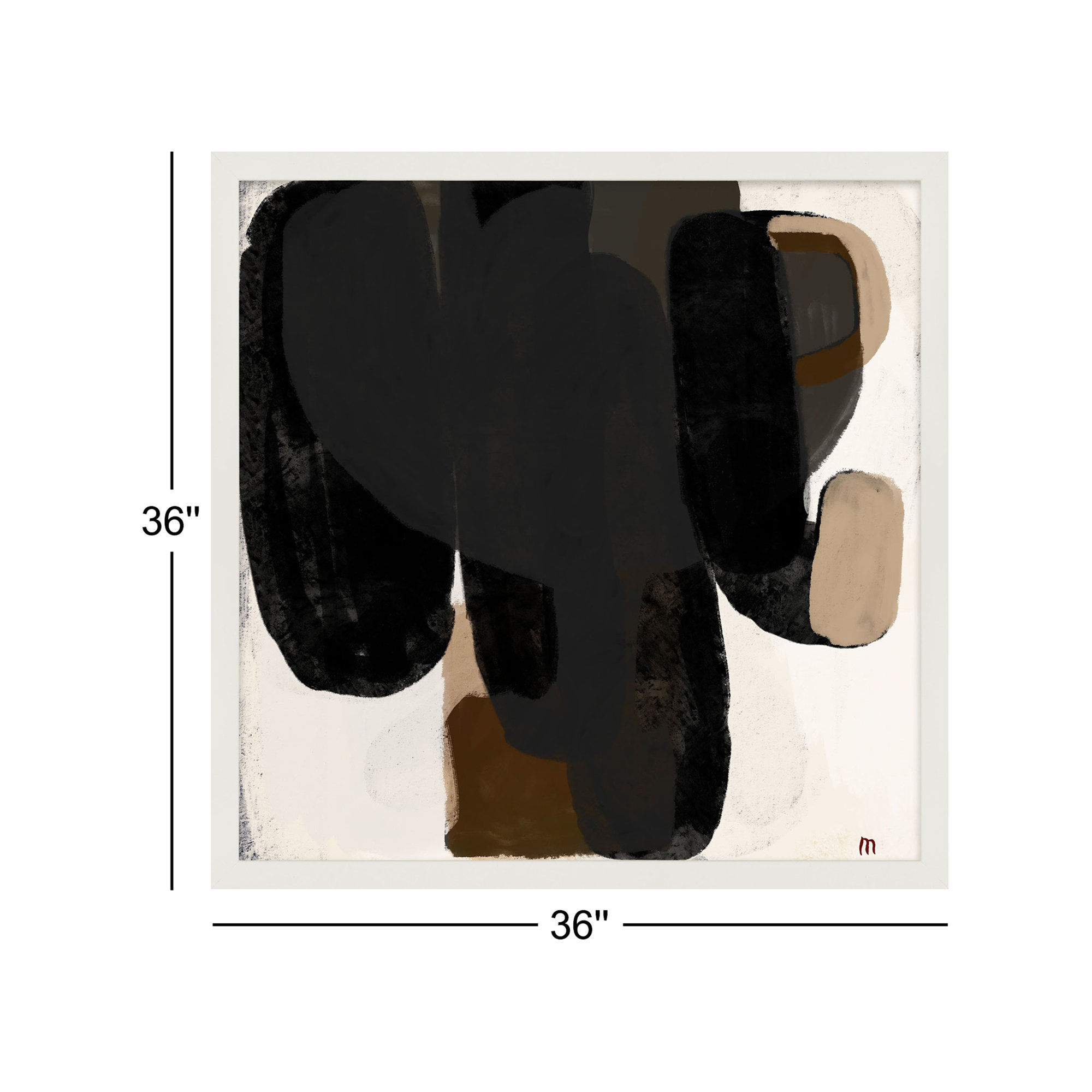 Abstract #2 by StudioM, White, 36" H x 36" W x 1.25" D
