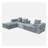 4 - Seat Convertible Modular Compression In American Style, Grey With Medium Firm Seat, 100% New Foam, Us , Standard 100 By Brushed Corduroy Covers, Skin And Shrink Soft-1140111561