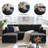 106" Wide Reversible U-Shaped Modern Modular Sectional Sofa With 2 Storage Ottomans, Charging Port, Arm Pillows, Side Pockets-1731675223