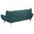Logan Teal Blue Flared Arm Sofa