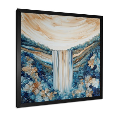 «Majestic Waterfall In Summer I - Waterfall», reproduction d'art murale