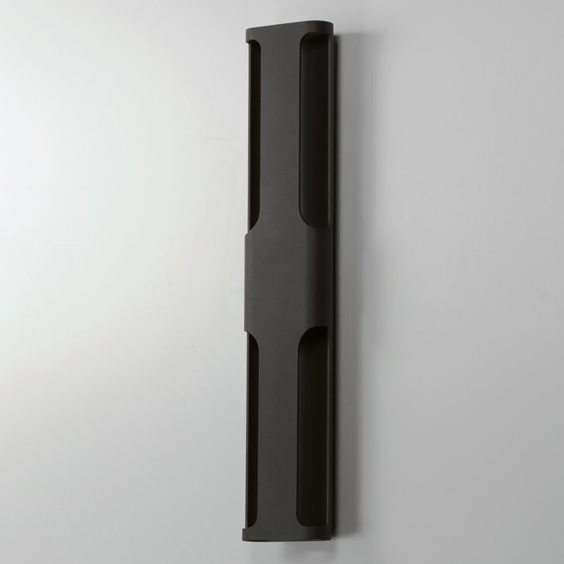 Applique murale en aluminium Alessja, H 33,5 po x l 6,25 po x P 3,25 po, Bronze architectural