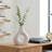 Elara 9" Textured Sculptural Donut Vase (White)-1288351244-1288351245