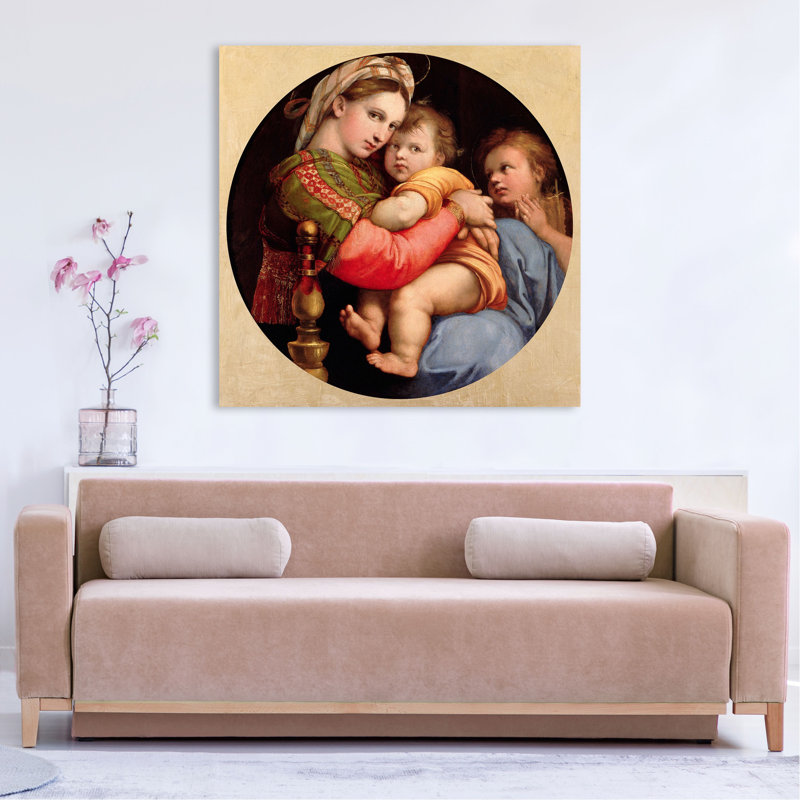Madonna Of The Chair by Raffaello - Wrapped Canvas Print, 70cm H x 70cm W x 4cm D
