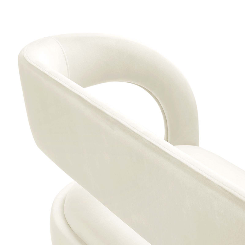 Modway Pinnacle Performance Velvet Accent Bench, Ivory
