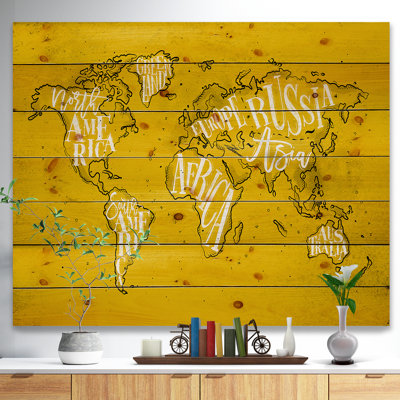Carte du monde-impression d’art graphique