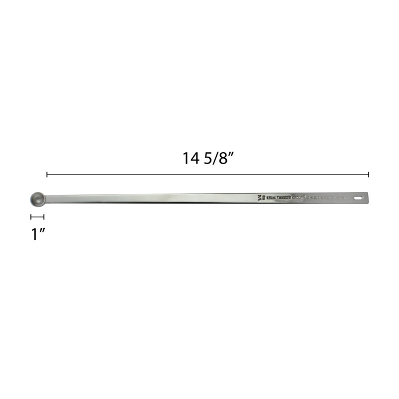 Cuillère à mesurer en acier inoxydable thunder group inc., H 0,63 po x l 1 po x P 15,56 po