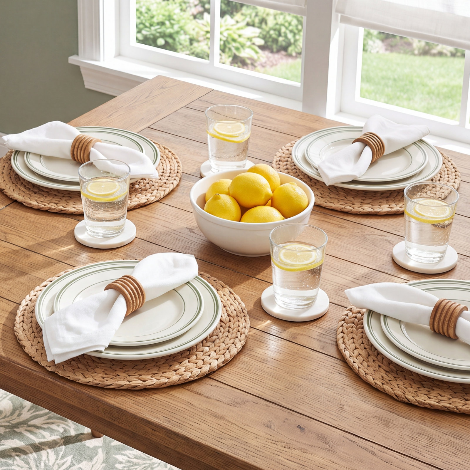 Napkin Ring Set, Brown
