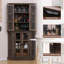 67“H Retro Hexagon Corner Cabinet