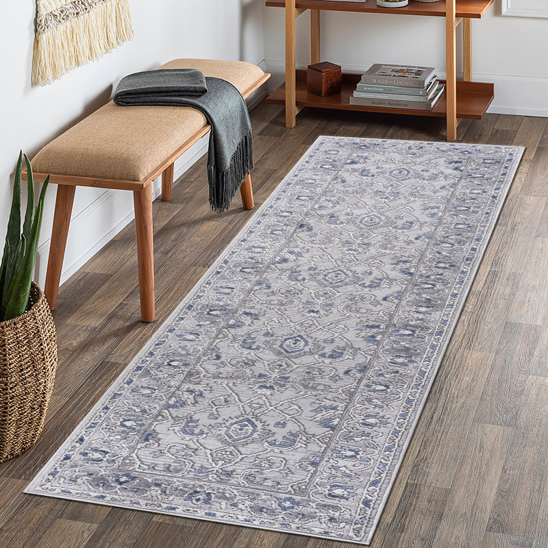 Tapis tissé à la machine Naar Marfi, Tapis de couloir 2 pi 2 po x 8 pi