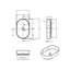Lavabo vasque de salle de bain 22,5 "X 15", lavabo vasque blanc mat, lavabo de comptoir de salle de bain solide