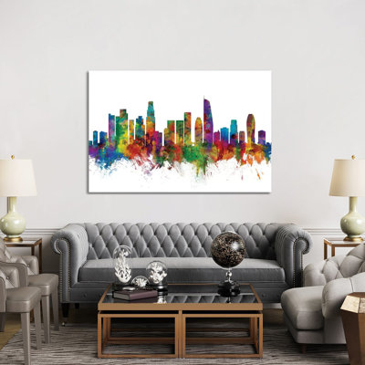 Los Angeles, California Skyline by Michael Tompsett - Wrapped Canvas Gallery-Wrapped Canvas Giclée