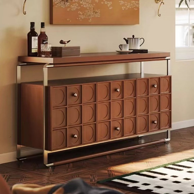 Retro Checkered Sideboard