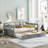 Daybed Wood Bed with Twin Size Trundle-28567941-28567940