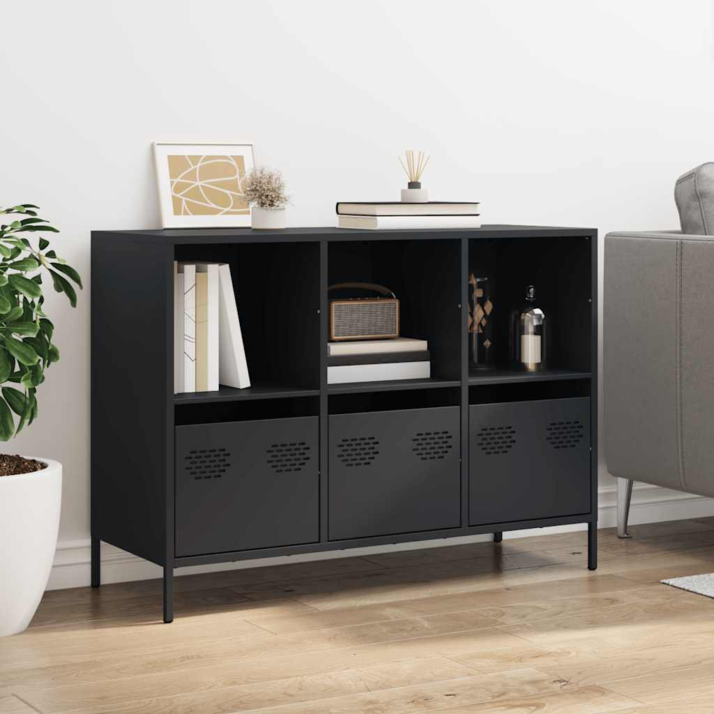 Vidaxl Sideboard Senfgelb 101,5X39x73,5 Cm Kaltgewalzter Stahl