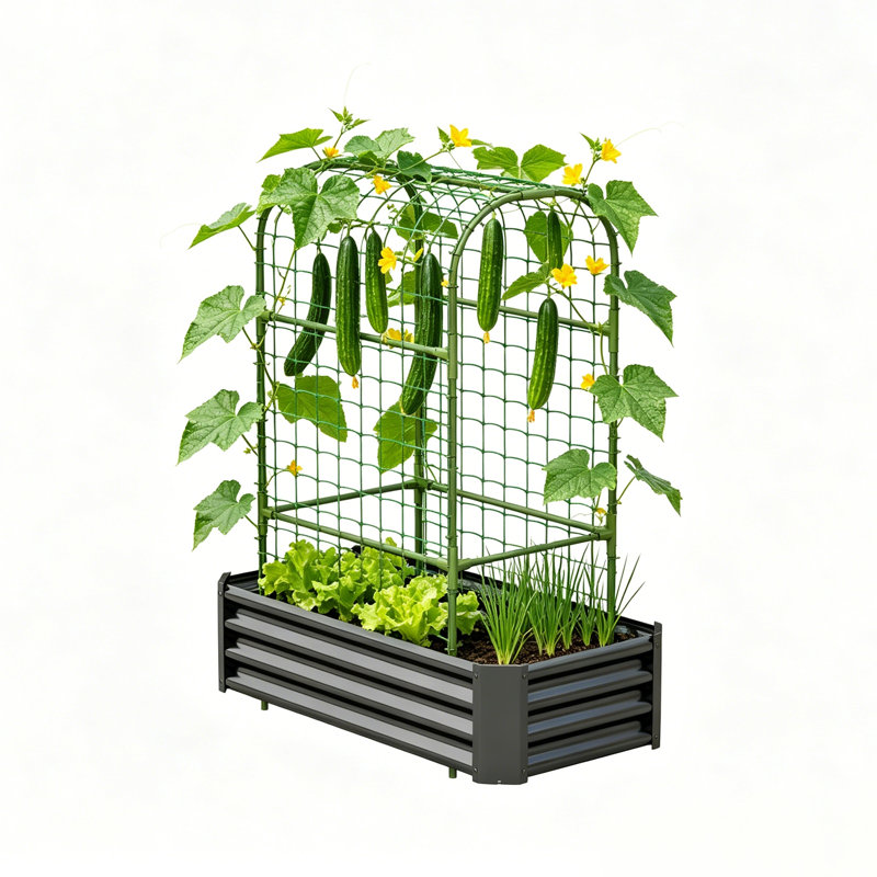 Raised Garden Bed, Black, 59" H x 47.3" W x 24" D