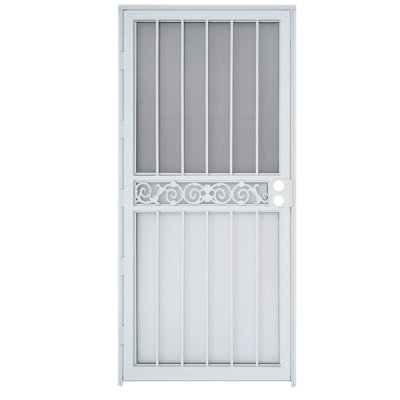 Deluxe Steel Security Door, 36×80inch Iron Security Storm Door Conveys