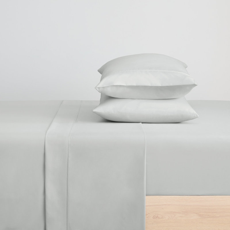 Twin Gray Brushed Microfiber Flat Sheets Set of 6