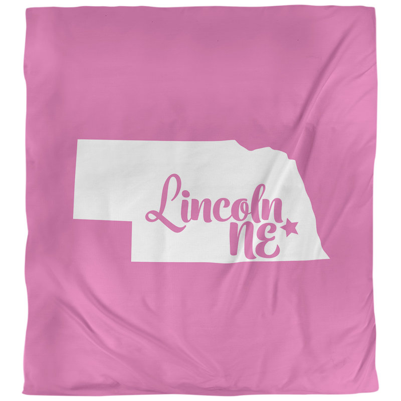 Housse de couette lincoln nebraska, Housse de couette pour très grand lit, Rose, Microfibre