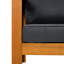Fauteuil club d'extérieur en bois avec design ergonomique et coussins en tissu à l'eau, finition pour patio