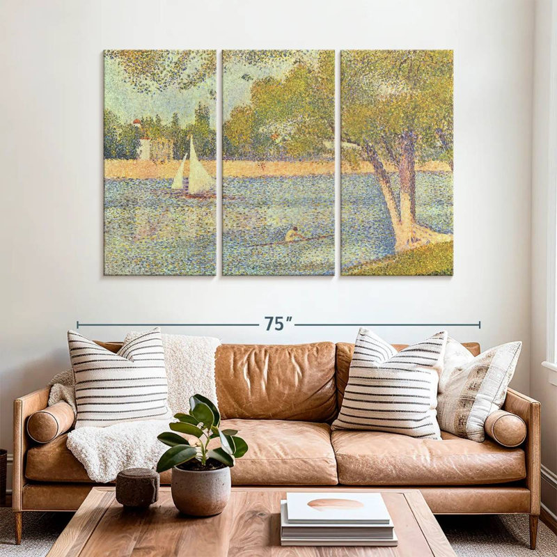 Alvord la seine à La Grande Jatte, H 42 po x l 65 po