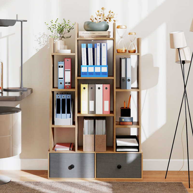 132 cm H x 80 cm W Etagere Bookcase, Yellow