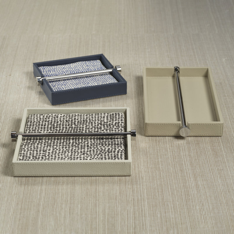 Porte-serviettes Ruvo, H 1,5 po x l 7,25 po x P 7,25 po, Ivoire / Argent