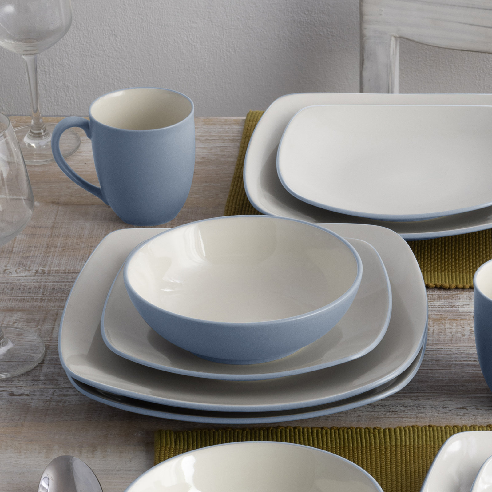 Noritake Colorwave Square Salad Plates, 8-1/4", Ice