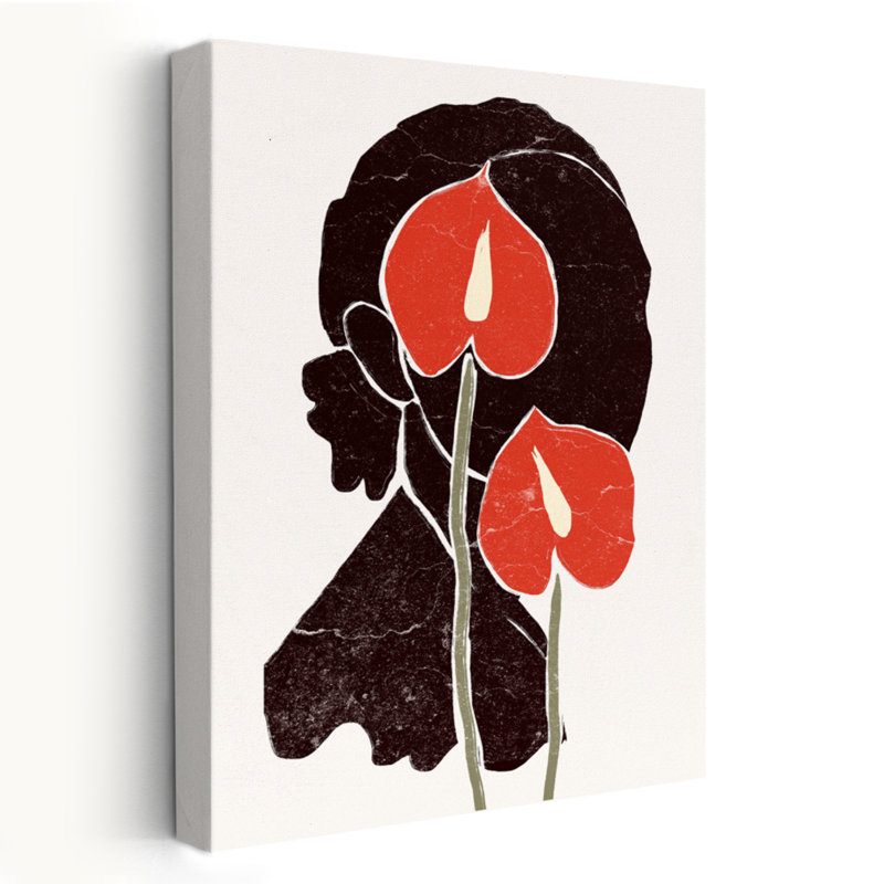 Anthurium - Art figuratif floral et nature morte, H 36 po x l 24 po