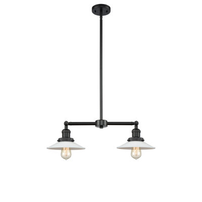 Luminaire suspendu linéaire à 2 lumières pour îlot de cuisine Miramontes