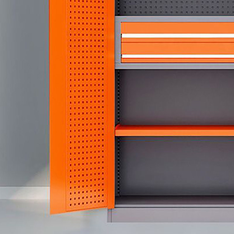 Casier à outils, Gris / Orange