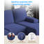 Canapé modulaire en forme de U de 110 po, canapé 4 places Cloud Velvet Cloud avec méridienne double, bleu-123027696